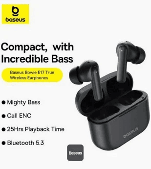 Baseus Bowie E17 True Wireless Bluetooth Earphones.
