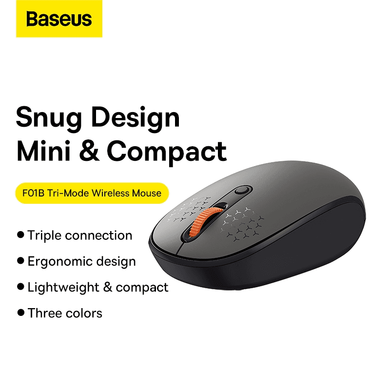 Baseus F01B Tri-Mode Wireless Mouse Frosted Grey